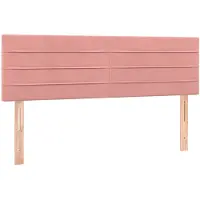 vidaXL Hoofdborden 144x5x78/88 cm fluweel roze