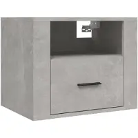 vidaXL Nachtkastje wandgemonteerd 50x36x40 cm betongrijs