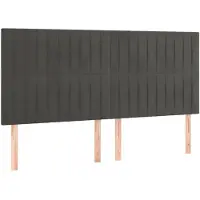 vidaXL Hoofdbord donkergrijs 160x5x118/128 cm Fluweel
