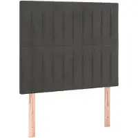 vidaXL Hoofdbord donkergrijs 100x5x118/128 cm Fluweel