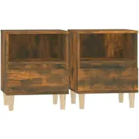 vidaXL Nachtkastjes 2 st 40x35x50 cm gerookt eikenkleurig