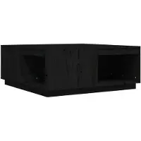 vidaXL Salontafel 100x101x40,5 cm massief grenenhout zwart