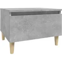 vidaXL Bijzettafel 50x46x35 cm bewerkt hout betongrijs