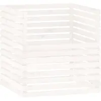 vidaXL Compostbak 100x100x102 cm massief grenenhout wit