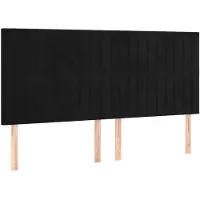 vidaXL Hoofdbord zwart 200x5x118/128 cm fluweel