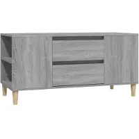 vidaXL Tv-meubel 102x44,5x50 cm bewerkt hout grijs sonoma eikenkleurig
