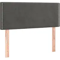 vidaXL Hoofdbord 90x5x78/88 cm fluweel donkergrijs