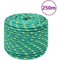 vidaXL Boottouw 12 mm 250 m polypropyleen groen