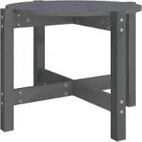vidaXL Salontafel Ø 62,5x45 cm massief grenenhout grijs
