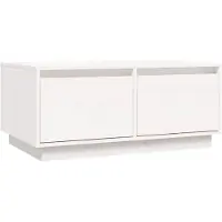 vidaXL Salontafel 80x50x35 cm massief grenenhout wit