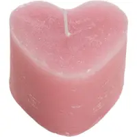Rustik Lys figuurkaars in hartvorm hart 8 x 5.5 cm pink