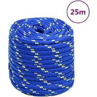 vidaXL Boottouw 18 mm 25 m polypropeen blauw
