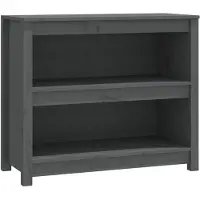 vidaXL Boekenkast 80x35x68 cm massief grenenhout grijs
