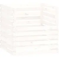 vidaXL Compostbak 80x80x78 cm massief grenenhout wit