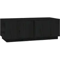 vidaXL Salontafel 110x50x40 cm massief grenenhout zwart