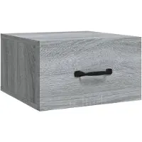 vidaXL Nachtkastje wandgemonteerd 35x35x20 cm grijs sonoma eikenkleur