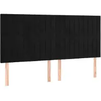 vidaXL Hoofdbord zwart 180x5x118/128 cm fluweel