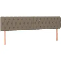vidaXL Hoofdborden 200x7x78/88 cm stof taupe