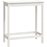 vidaXL Bartafel 100x50x110 cm massief grenenhout wit