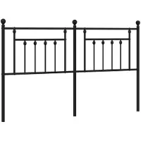 vidaXL Vervangend hoofdbord 160 cm metaal zwart