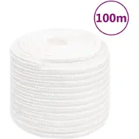 vidaXL Boottouw 18 mm 100 m polypropyleen volwit
