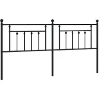 vidaXL Vervangend hoofdbord 193 cm metaal zwart