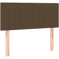 vidaXL Hoofdbord 100x5x78/88 cm stof donkerbruin