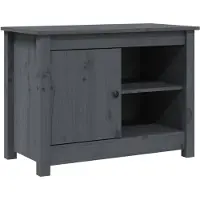 vidaXL Tv-meubel 70x36,5x52 cm massief grenenhout grijs