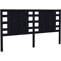 vidaXL Hoofdbord 146x4x100 cm massief grenenhout zwart