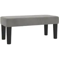 vidaXL Bankje 70x30x30 cm fluweel lichtgrijs
