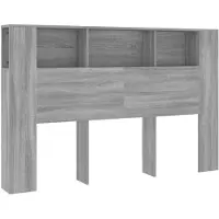 vidaXL Hoofdbordkast 160x18,5x104,5 cm grijs sonoma eikenkleurig
