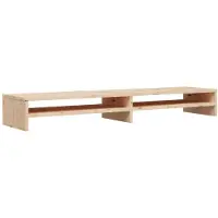 vidaXL Monitorstandaard 100x24x13 cm massief grenenhout