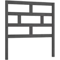 vidaXL Hoofdbord 96x4x100 cm massief grenenhout grijs