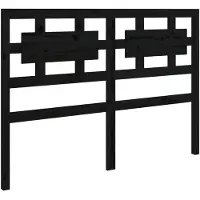 vidaXL Hoofdbord 205,5x4x100 cm massief grenenhout zwart