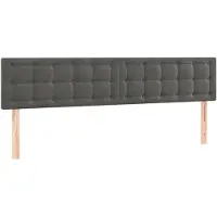 vidaXL Hoofdborden 160x5x78/88 cm fluweel donkergrijs