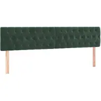 vidaXL Hoofdborden 200x7x78/88 cm fluweel donkergroen
