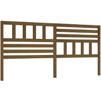 vidaXL Hoofdbord 206x4x100 cm massief grenenhout honingbruin