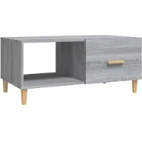 vidaXL Salontafel 89,5x50x40 cm bewerkt hout grijs sonoma eikenkleurig