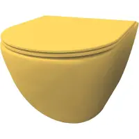 Best design Morrano hangend toilet randloos geel mat