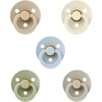 BIBS fopspenen 6-18 maand set 5 stuks Ivory,Vanilla,Sand,Sage en Baby Blue maat 2