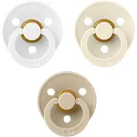 BIBS fopspenen 0-6 maand set 3 stuks White, Ivory en Vanilla Maat 1