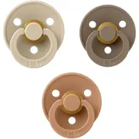 BIBS fopspeen 0-6 maand set 3 stuks Dark Oak, Vanilla en Desert Sand maat 1