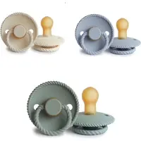 Frigg ROPE Fopspeen set 3 stuks Cream,Sage en Powder Blue 0-6 maand
