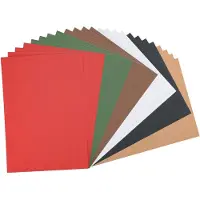 Florence Cardstock Sticker Papier - Kerst - Gekleurd Papier - A4 - 24 vellen - Glad - 216 g