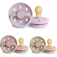 Frigg Moon Fopspeen set 3 stuks Soft Lilac,Blush en Croissant 6-18 maand maat 2