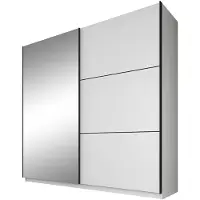 Meubella Kledingkast - Wit - 217 x 63 x 210 cm - Garderobekasten
