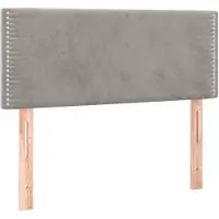 vidaXL Hoofdbord 80x5x78/88 cm fluweel lichtgrijs