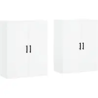vidaXL Hangkasten 2 st 69,5x34x90 cm wit