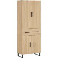 vidaXL Hoge kast 69,5x34x180 cm bewerkt hout sonoma eikenkleurig