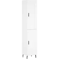 vidaXL Hoge kast 34,5x34x180 cm bewerkt hout wit